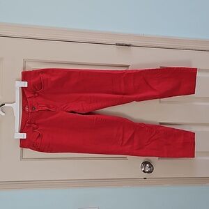 Ann Taylor Loft red modern skinny jeans